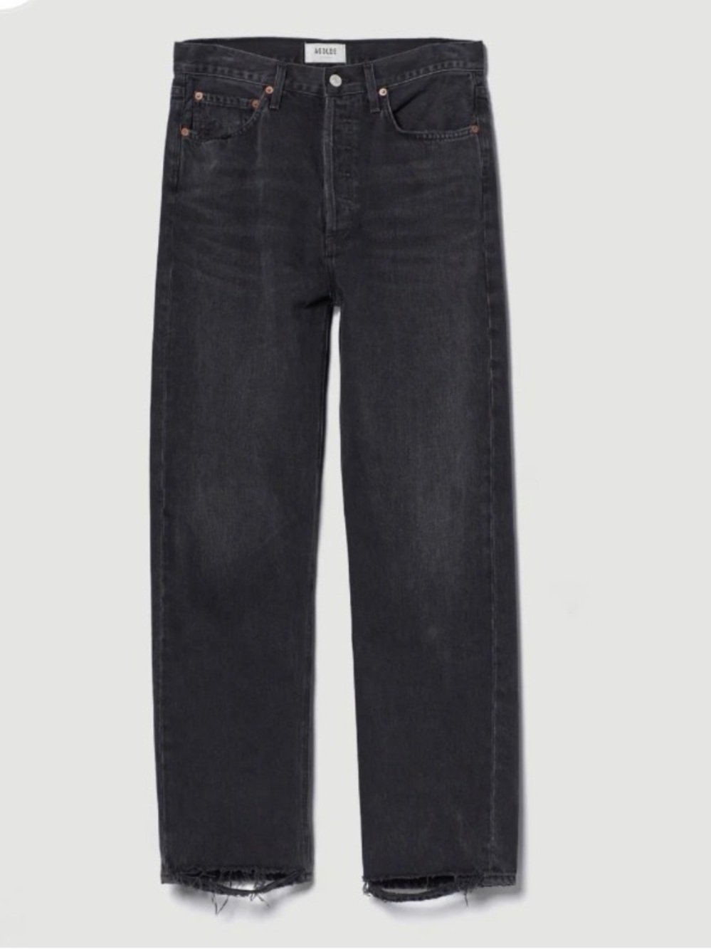 AGOLDE Jeans 90s Cropped Straight Leg Dark Gray Women's size 27 with 26" inseam